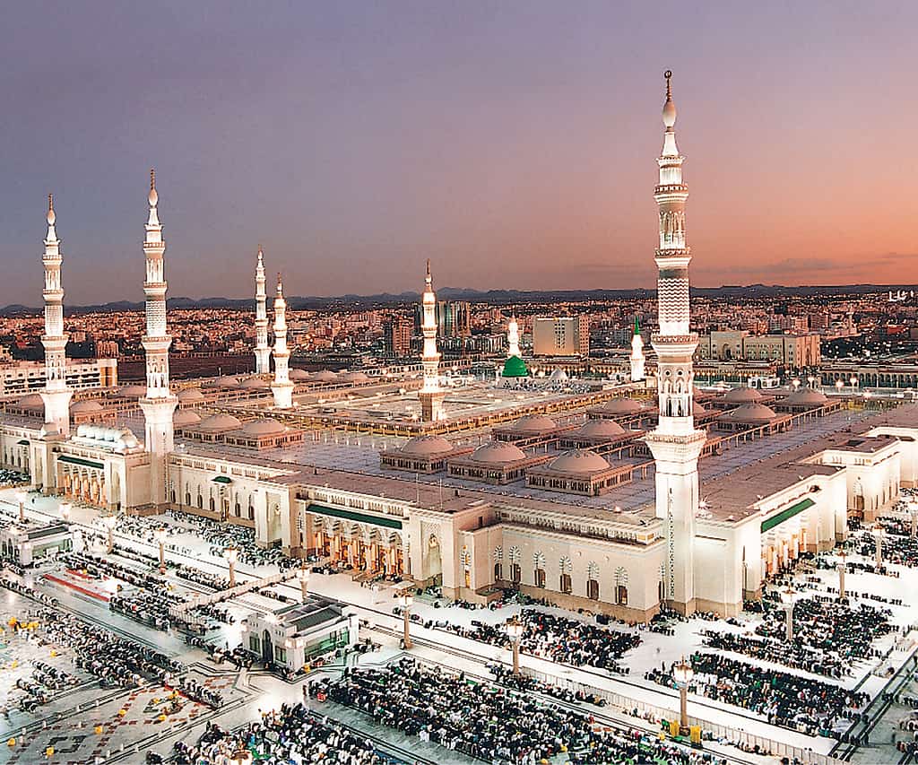 Vue aérienne de la mosquée du Prophète à Médine